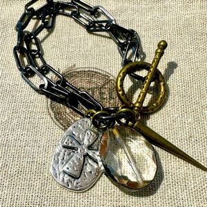 Chunky Chain Bracelet with Charms